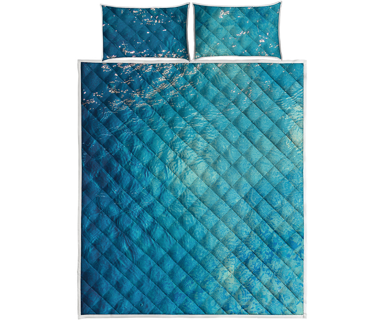 Sea Water Surface Print Quilt Bed Set