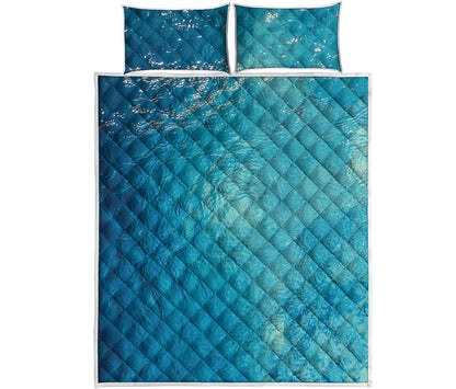 Sea Water Surface Print Quilt Bed Set