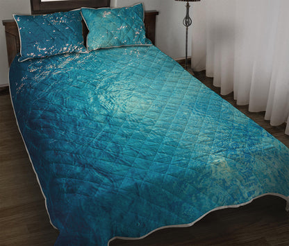 Sea Water Surface Print Quilt Bed Set