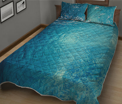 Sea Water Surface Print Quilt Bed Set