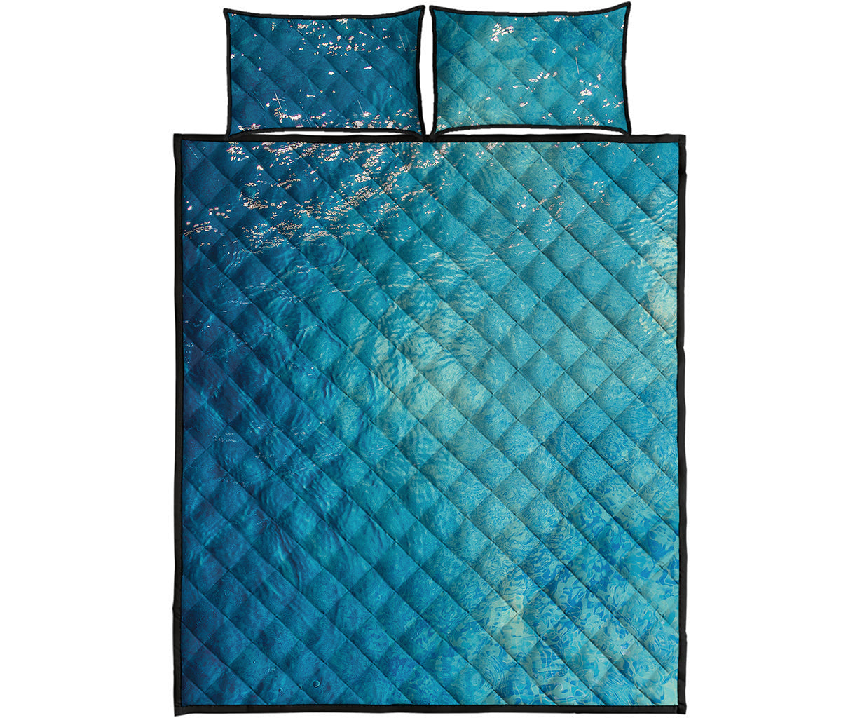 Sea Water Surface Print Quilt Bed Set
