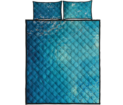 Sea Water Surface Print Quilt Bed Set