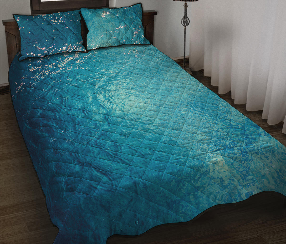 Sea Water Surface Print Quilt Bed Set