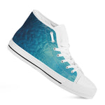 Sea Water Surface Print White High Top Shoes