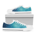 Sea Water Surface Print White Low Top Sneakers