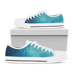 Sea Water Surface Print White Low Top Shoes
