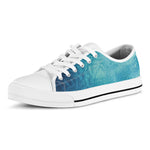 Sea Water Surface Print White Low Top Shoes
