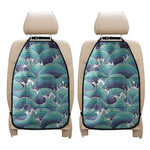 Sea Wave Surfing Pattern Print Car Seat Organizers