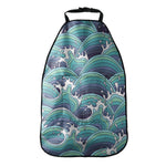 Sea Wave Surfing Pattern Print Car Seat Organizers