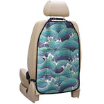 Sea Wave Surfing Pattern Print Car Seat Organizers