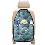 Sea Wave Surfing Pattern Print Car Seat Organizers