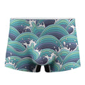 Sea Wave Surfing Pattern Print Men's Boxer Briefs