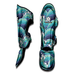 Sea Wave Surfing Pattern Print Muay Thai Shin Guard