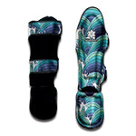 Sea Wave Surfing Pattern Print Muay Thai Shin Guard