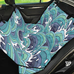 Sea Wave Surfing Pattern Print Pet Car Back Seat Cover