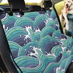 Sea Wave Surfing Pattern Print Pet Car Back Seat Cover