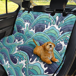 Sea Wave Surfing Pattern Print Pet Car Back Seat Cover