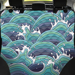 Sea Wave Surfing Pattern Print Pet Car Back Seat Cover