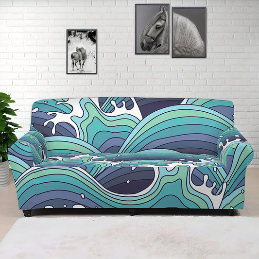 Sea Wave Surfing Pattern Print Sofa Cover