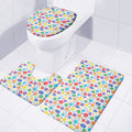 Seven Chakra Symbols Pattern Print 3 Piece Bath Mat Set