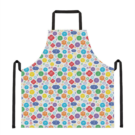 Seven Chakra Symbols Pattern Print Apron