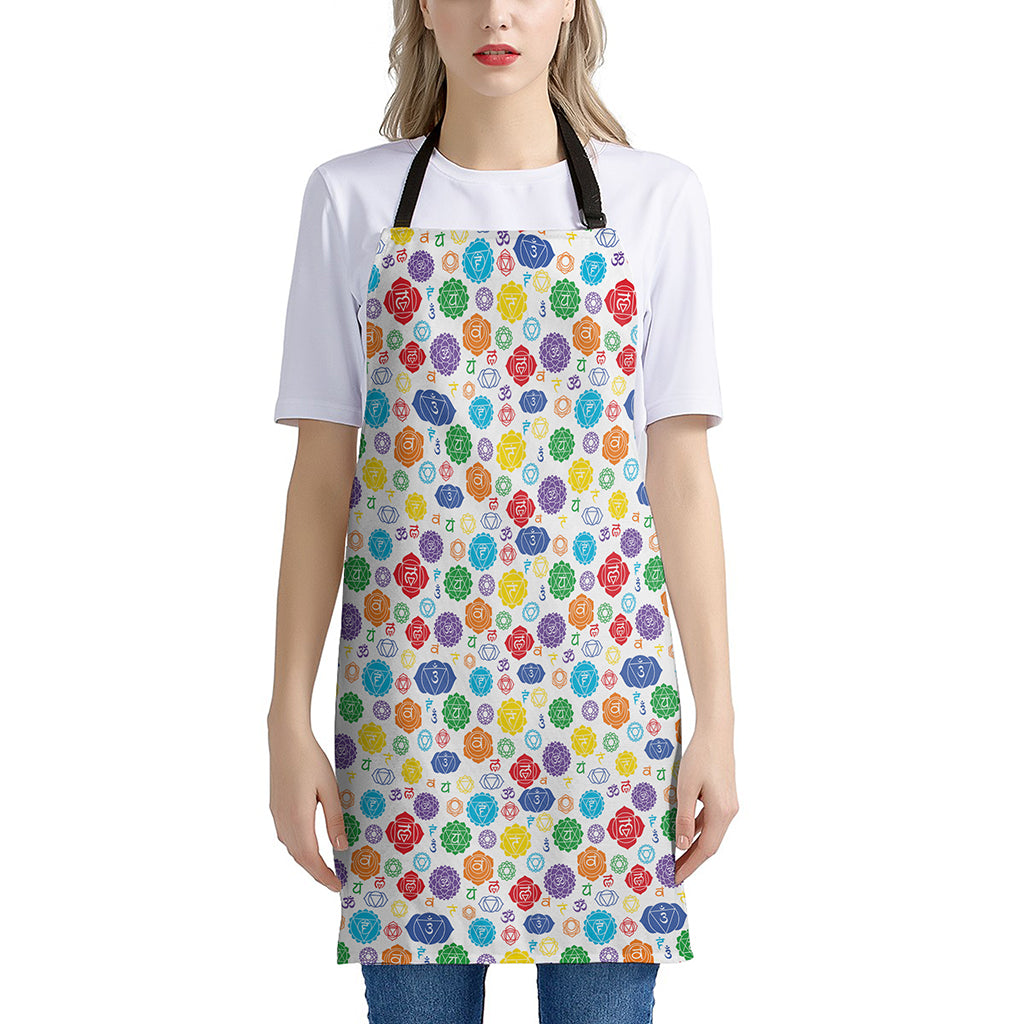 Seven Chakra Symbols Pattern Print Apron