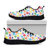 Seven Chakra Symbols Pattern Print Black Sneakers