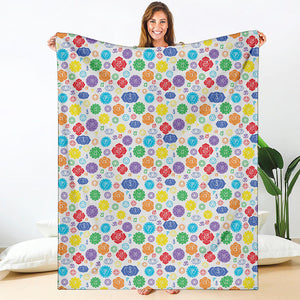 Seven Chakra Symbols Pattern Print Blanket