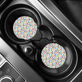 Seven Chakra Symbols Pattern Print Car Coasters