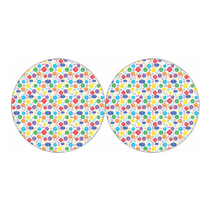 Seven Chakra Symbols Pattern Print Car Coasters