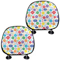 Seven Chakra Symbols Pattern Print Car Headrest Covers