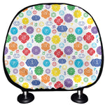 Seven Chakra Symbols Pattern Print Car Headrest Covers