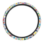 Seven Chakra Symbols Pattern Print Car Steering Wheel Cover