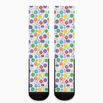Seven Chakra Symbols Pattern Print Crew Socks