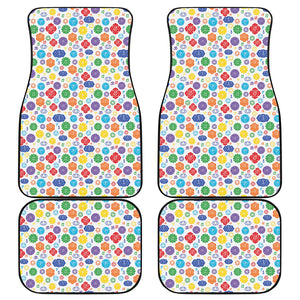 Seven Chakra Symbols Pattern Print Front and Back Car Floor Mats