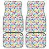 Seven Chakra Symbols Pattern Print Front and Back Car Floor Mats