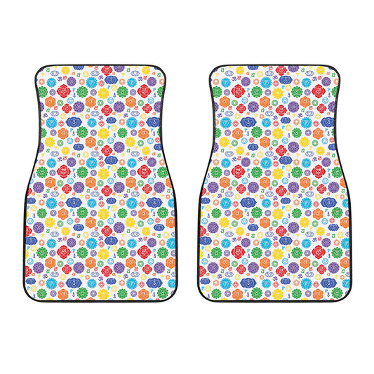 Seven Chakra Symbols Pattern Print Front Car Floor Mats