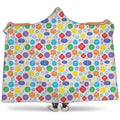 Seven Chakra Symbols Pattern Print Hooded Blanket