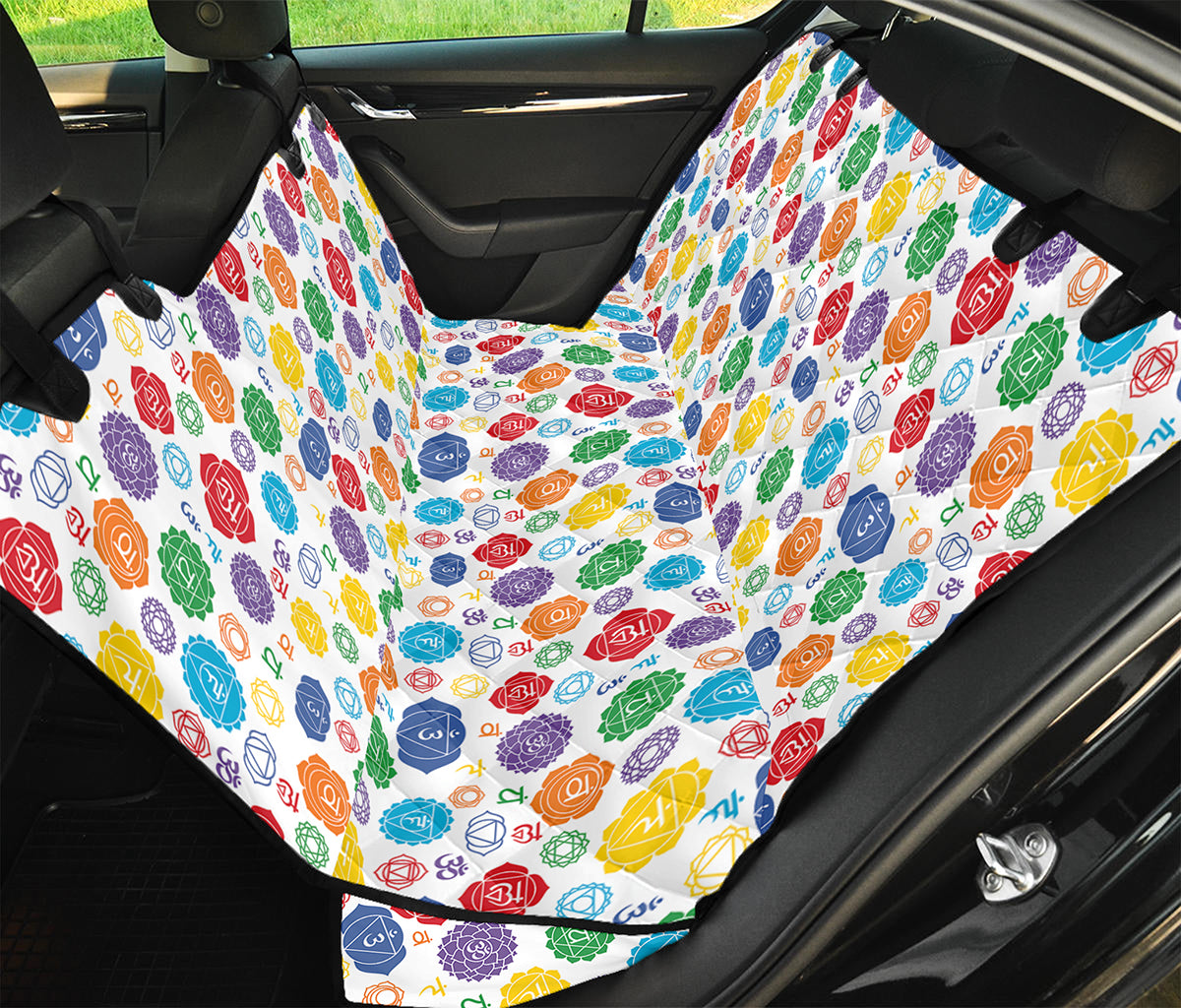 Seven Chakra Symbols Pattern Print Pet Car Back Seat Cover