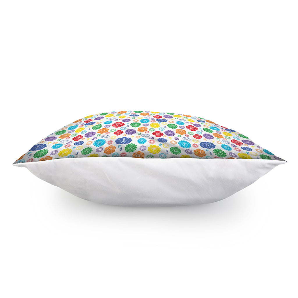 Seven Chakra Symbols Pattern Print Pillow Cover