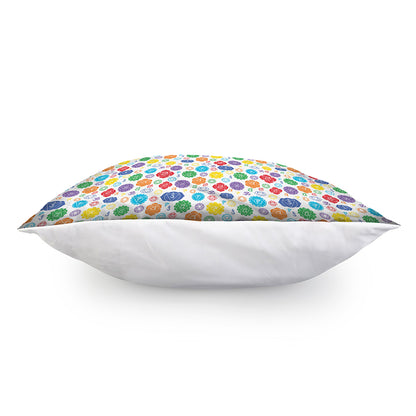 Seven Chakra Symbols Pattern Print Pillow Cover