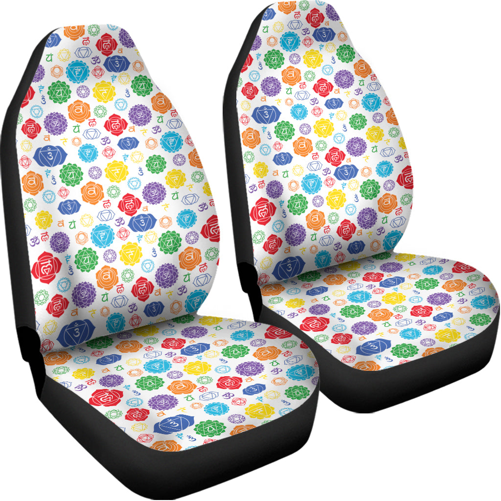 Seven Chakra Symbols Pattern Print Universal Fit Car Seat Covers