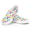 Seven Chakra Symbols Pattern Print White Slip On Shoes