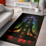 Seven Chakras Aura Print Area Rug