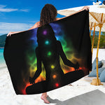 Seven Chakras Aura Print Beach Sarong Wrap