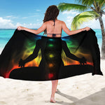 Seven Chakras Aura Print Beach Sarong Wrap
