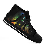 Seven Chakras Aura Print Black High Top Shoes