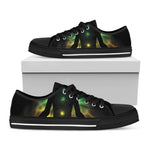 Seven Chakras Aura Print Black Low Top Shoes 