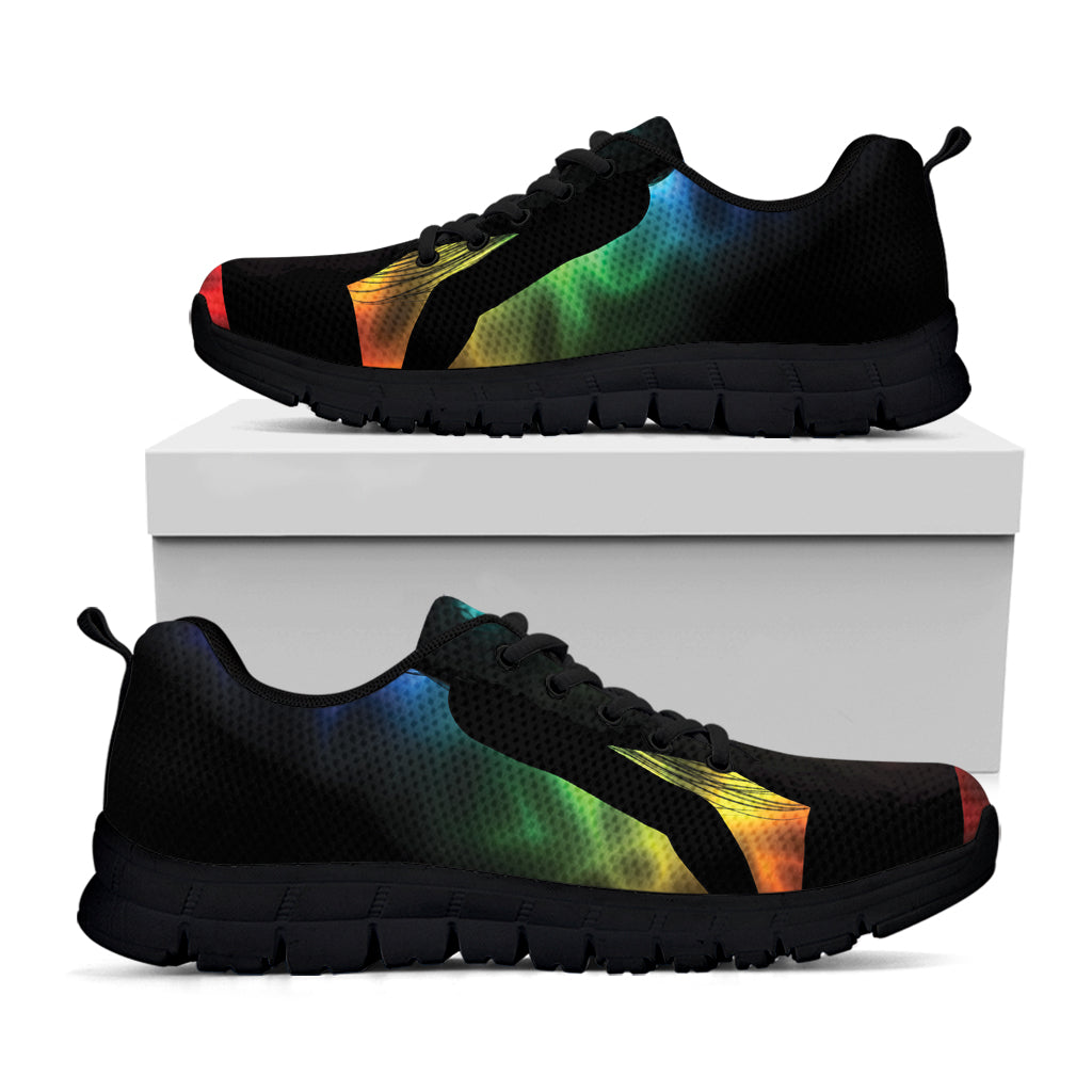 Seven Chakras Aura Print Black Sneakers