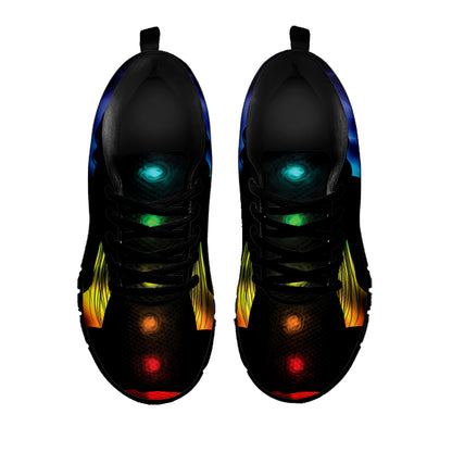 Seven Chakras Aura Print Black Sneakers